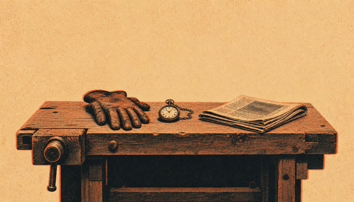 Inherited tools symbolizing the past role that shaped modern masculinity