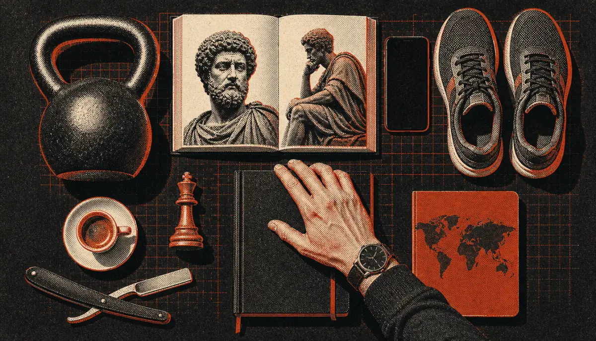 Curated objects representing the constructed identity of modern masculinity