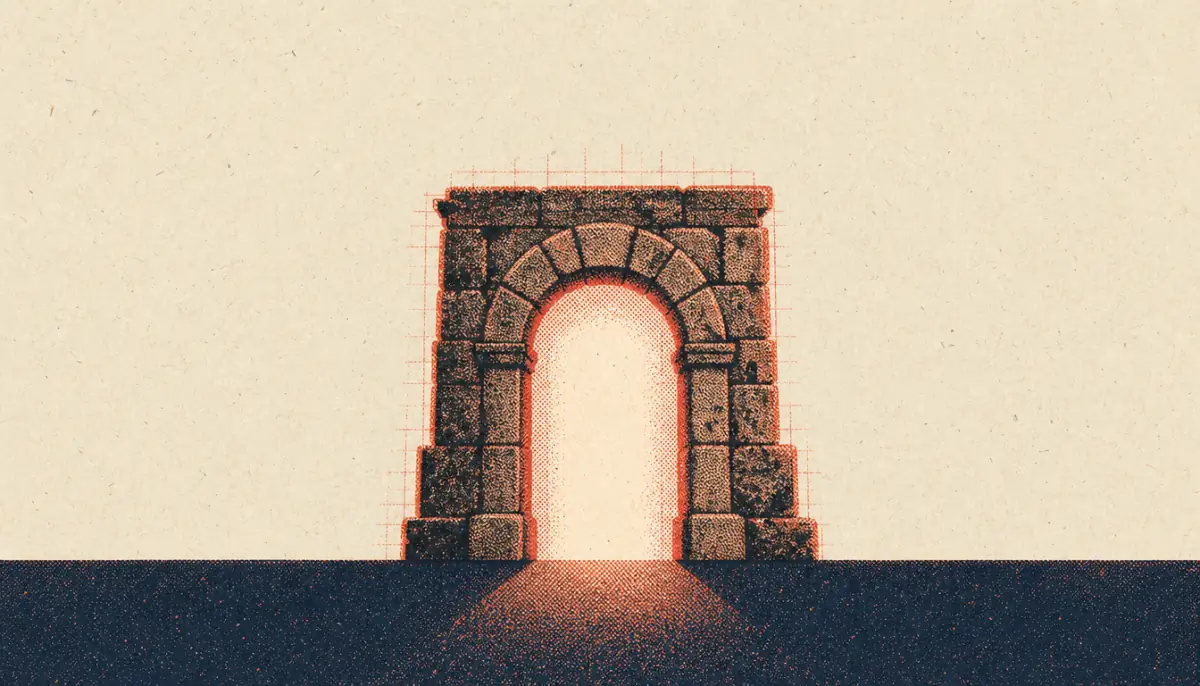 Stone archway symbolizing the gate of the inner citadel stoicism framework