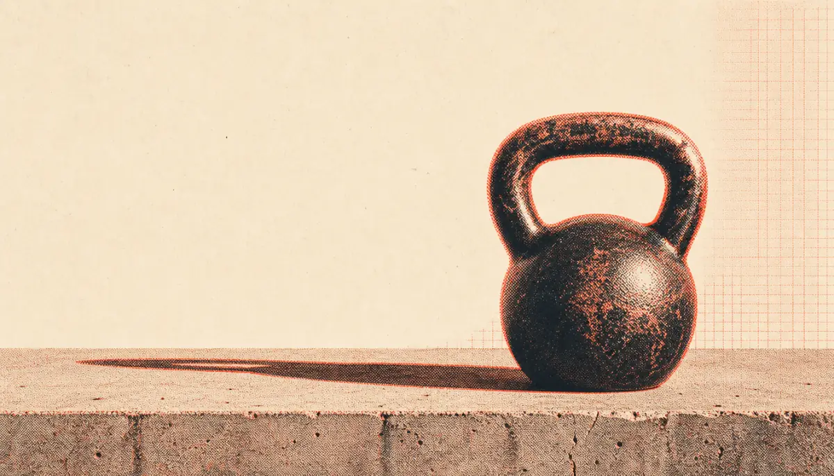 Weathered kettlebell symbolizing physical discipline in how to build real confidence as a man