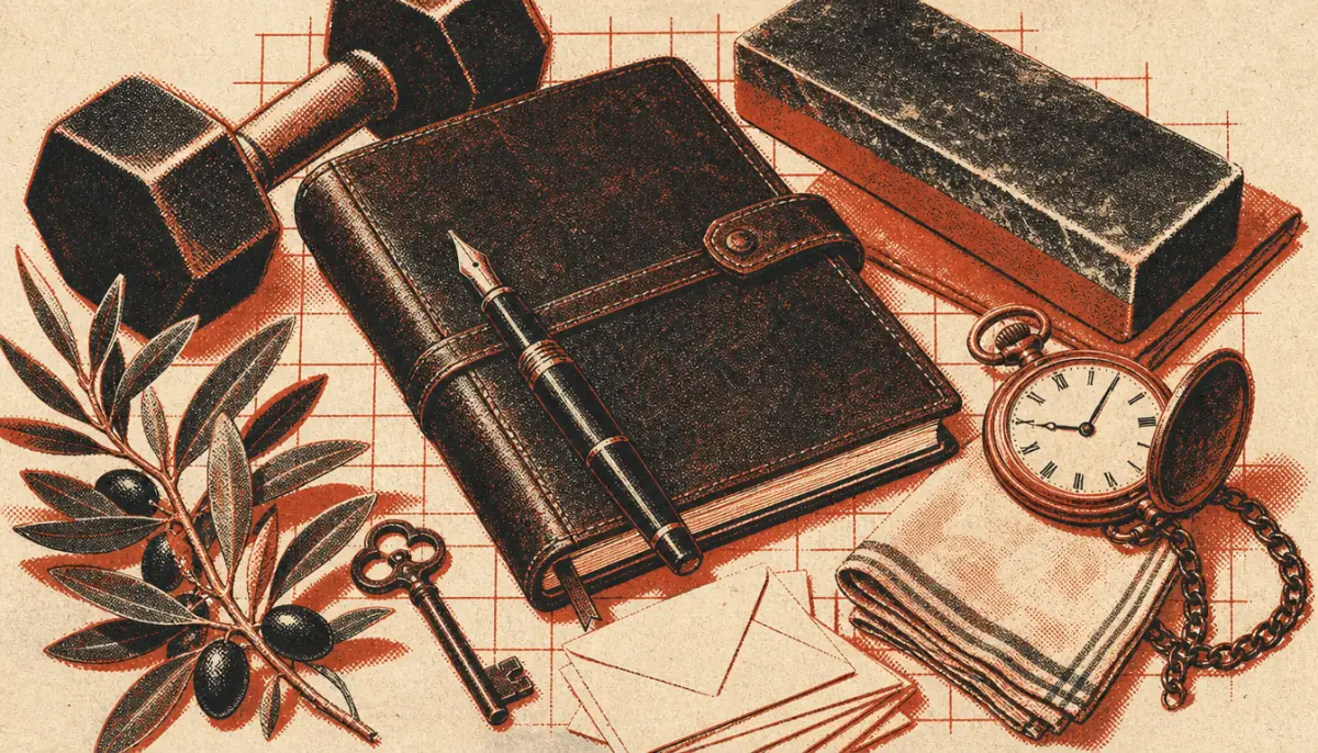 Flat-lay of foundational objects illustrating prerequisites for how to build a legacy