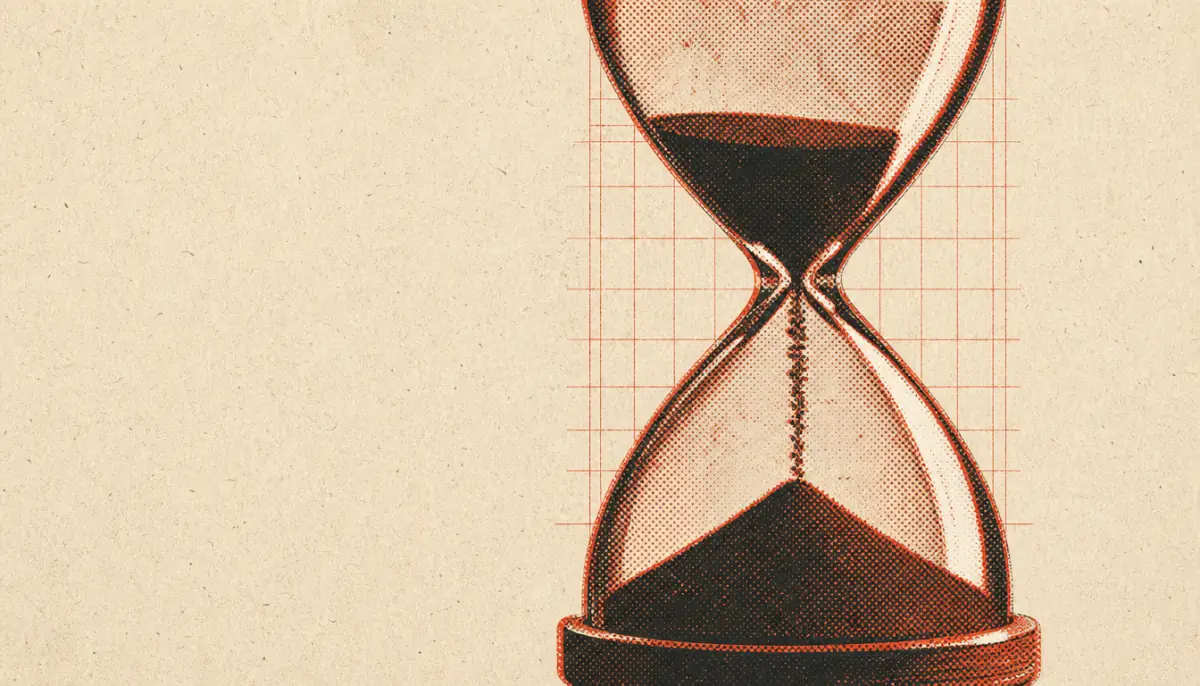 Hourglass symbolizing the 90-day voluntary discomfort protocol