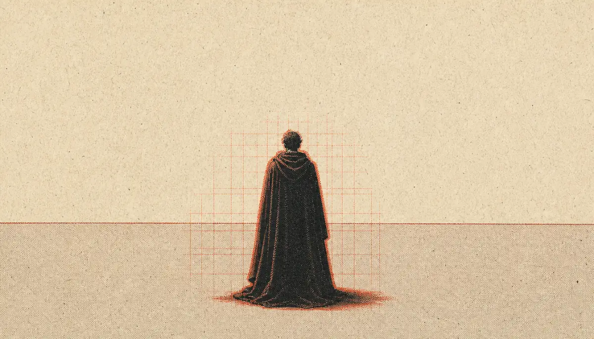 Solitary figure expressing the social presence trained by inner citadel stoicism