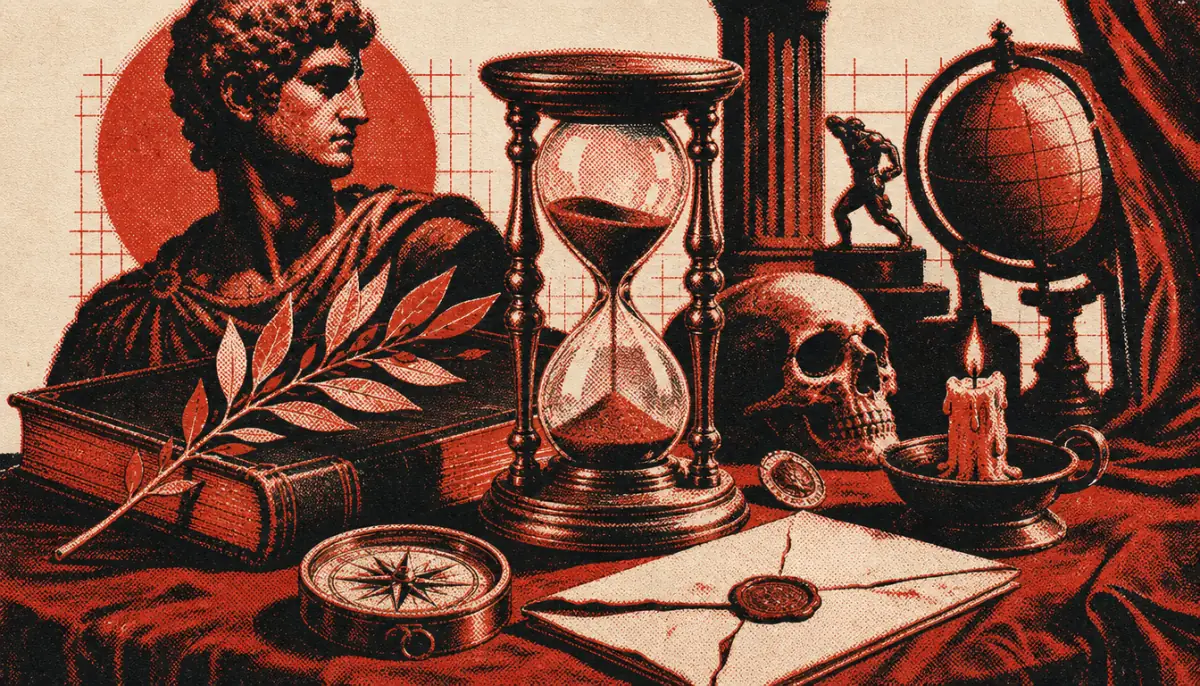 Vanitas still life symbolizing the philosophy behind how to build mental toughness as a man