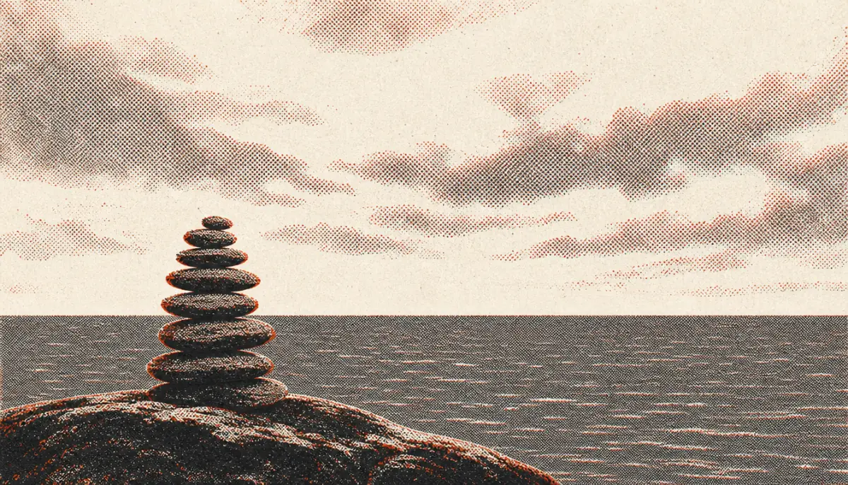 Lone stone cairn at a vast horizon symbolizing the long view of how to build a legacy