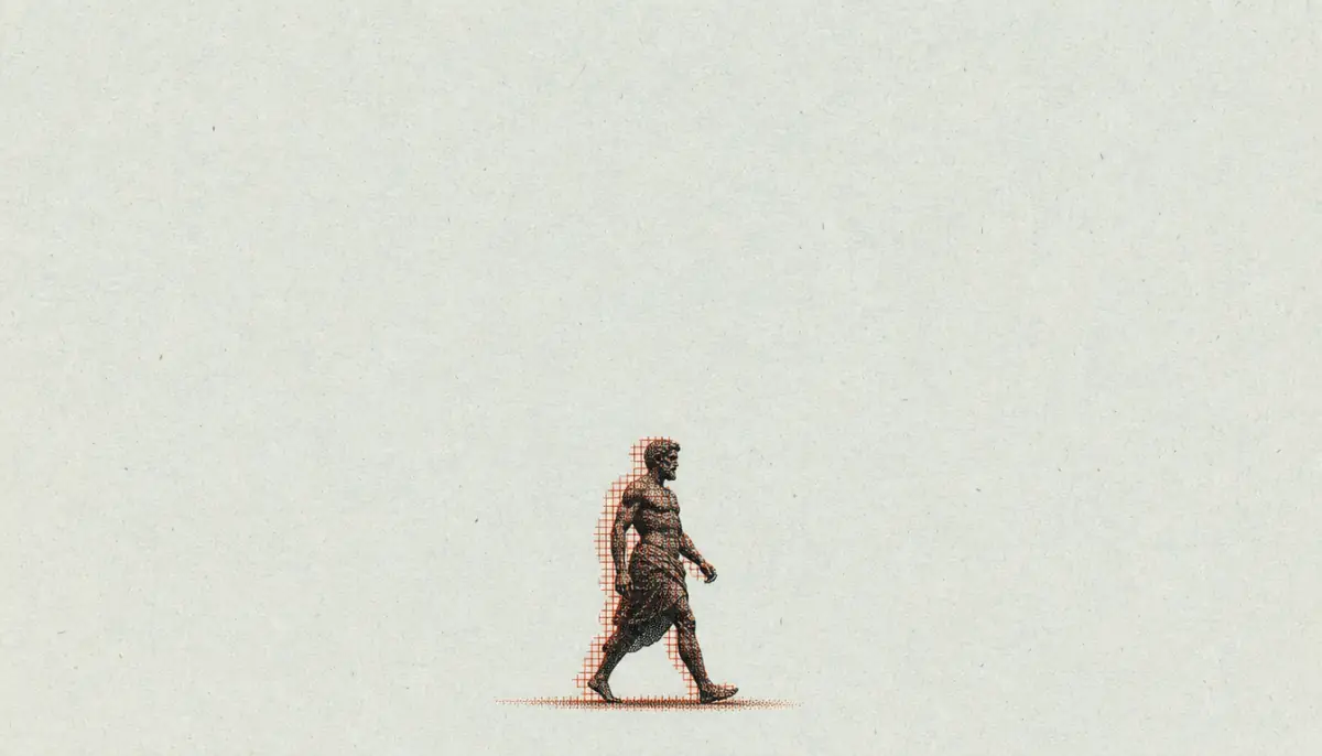 Solitary figure walking forward symbolizing a life built on voluntary discomfort