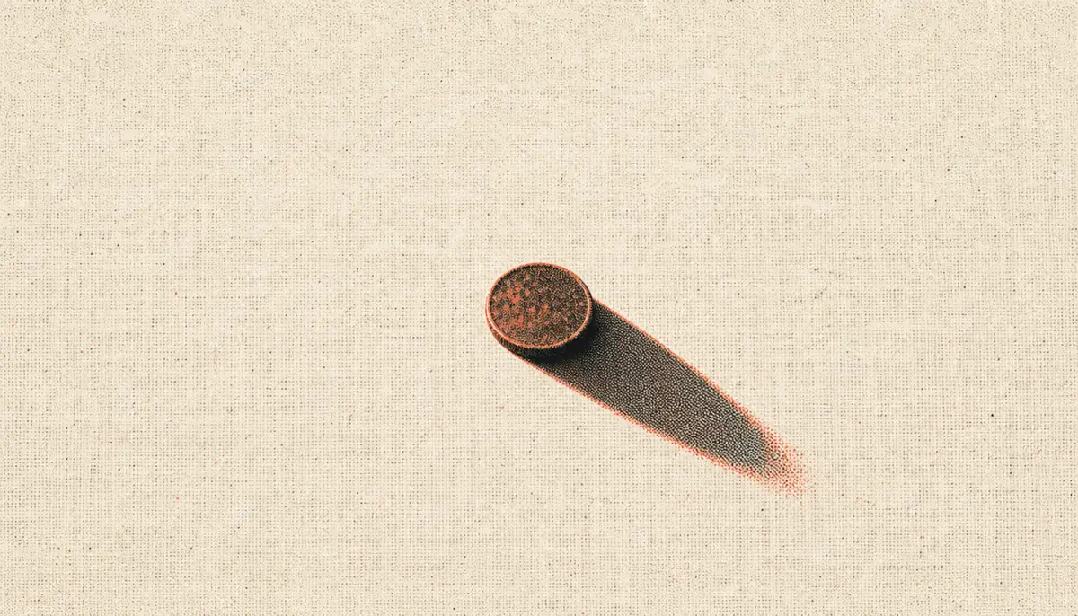 What is memento mori practiced through a small bronze reminder coin