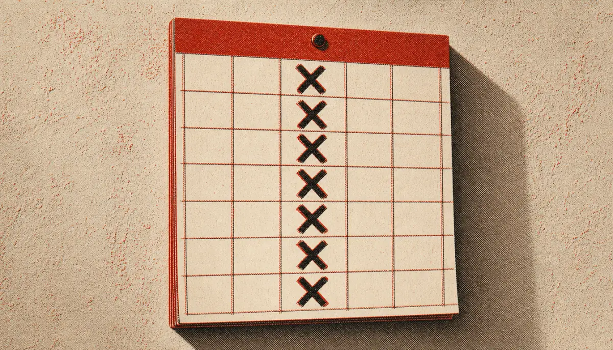 Compliance tracker calendar for masculine morning routine consistency