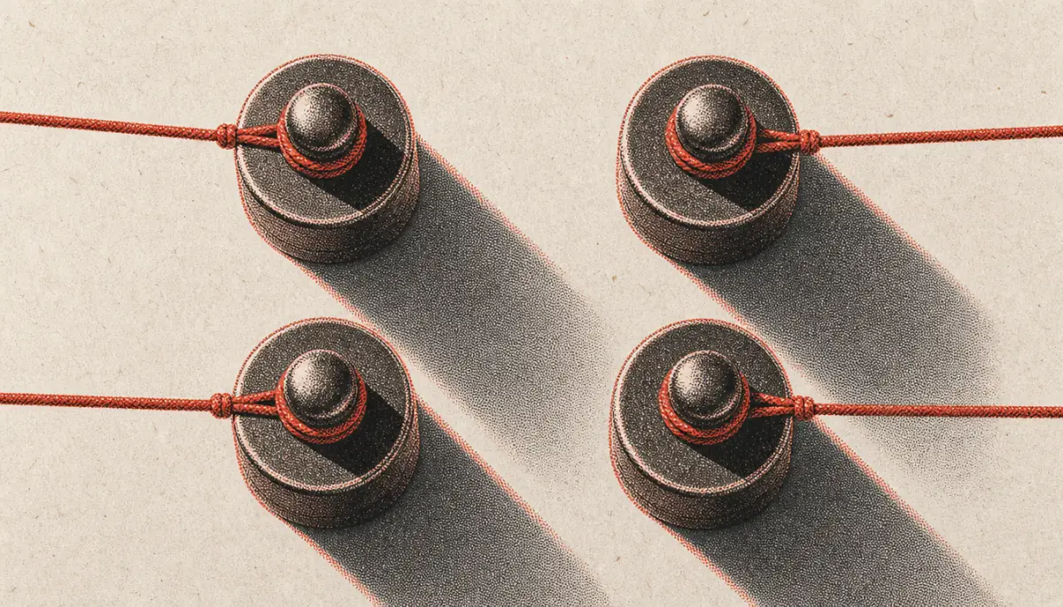 Four bronze weights representing the four Stoic passions in apatheia meaning