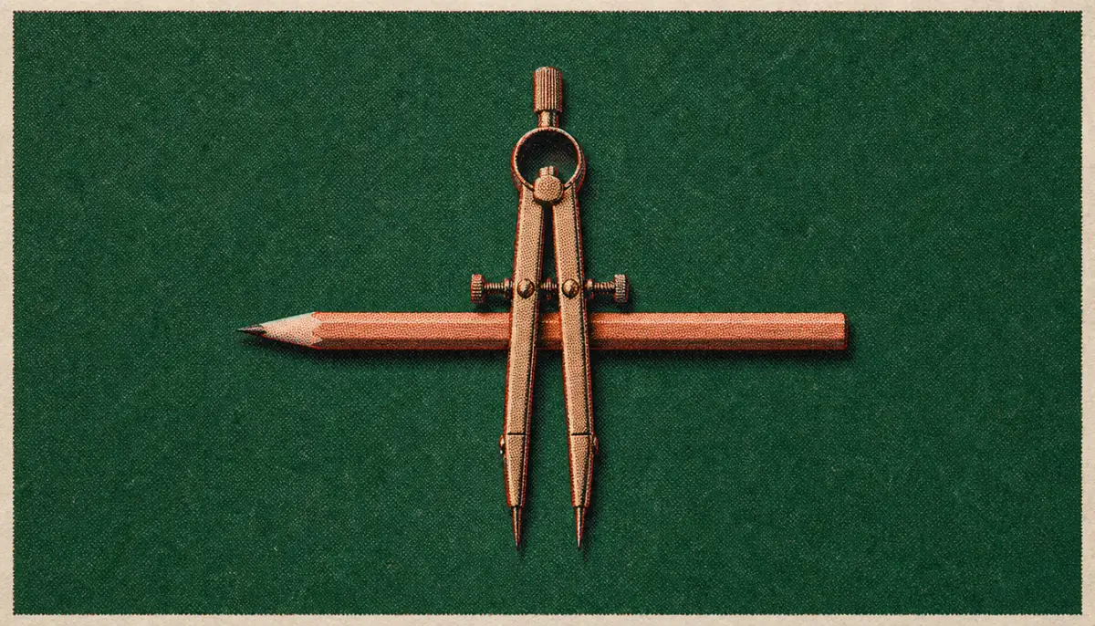 Compass and pencil representing the tools for drafting a personal code of conduct