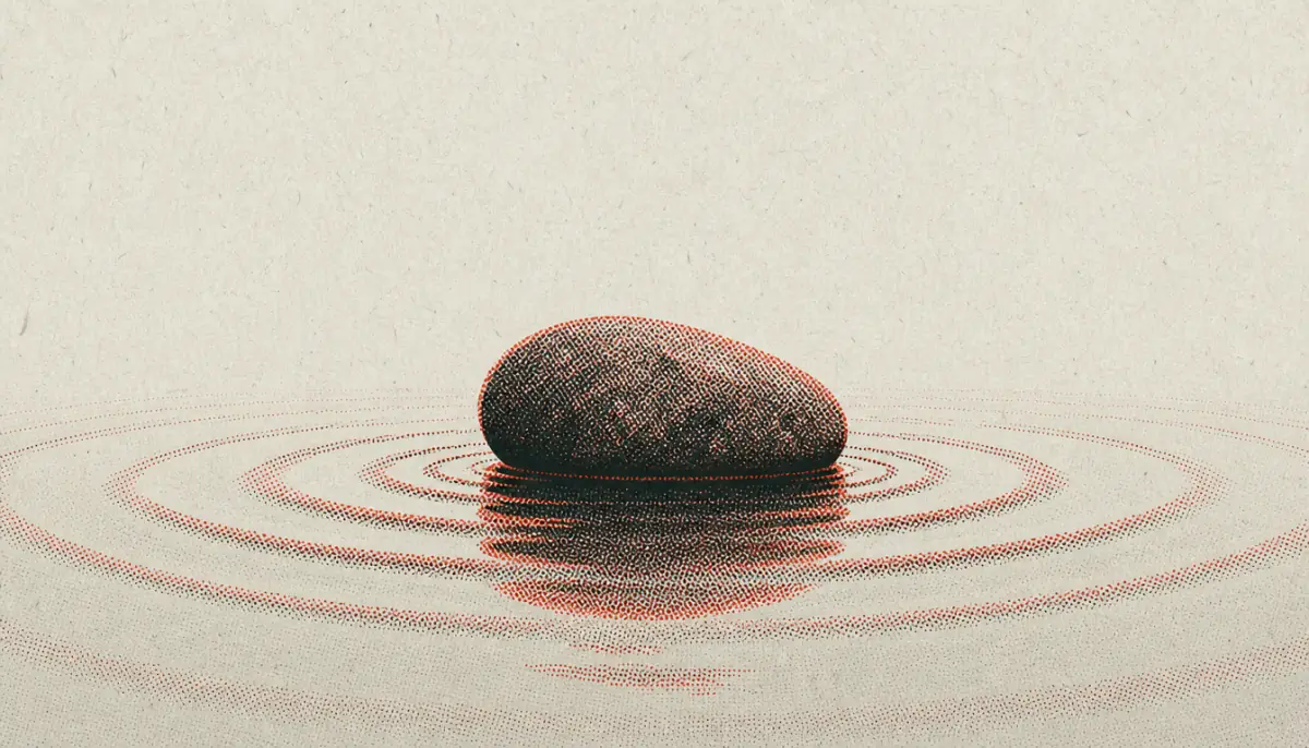 Ripples flattening around a stone, showing what working composure looks like when you know how to handle disrespect