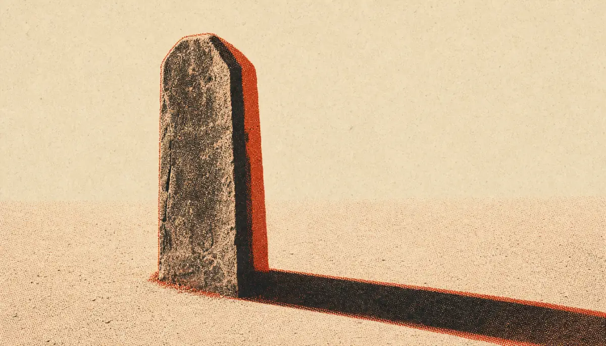 A single unmarked boundary stone, symbolizing legible standards in how to handle disrespect