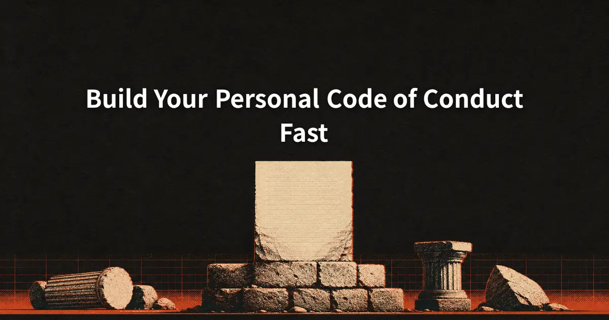 Build Your Personal Code of Conduct Fast